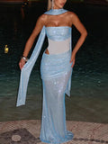 Women's Dress Dress Squinted With Sleeveless Breasted Banquet Dress Women