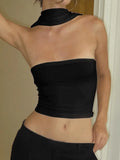 Halter Strap Bandeau Top-Outfit