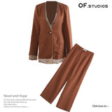 New Back Lotus Loaf Under The Suit To Collect Waist Thin Coat Suit Top Female