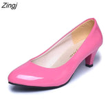 leather Low Heels Shoes Women Professional Shoes Ladies Shallow Mouth Work Shoes Elegant Ladies Office