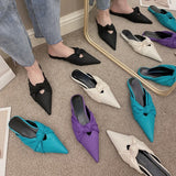 Toe Half Slippers for Women 2021 Summer New Fashion Outdoor Internet Hot Sandals Flat Pointed-Toe Mules