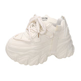 Autumn 2025, The New 8Cm Heighten Women's Shoes With Thick Platform And High Heel Dad Shoes Match And Show Feet Small Sports