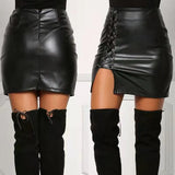 Zingj New Temperament Fashion Strap With High Purse Hip Slit Women's Skirt