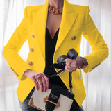 Spot 2025 Women's Wear Slim Solid Color Fashion Casual Suit Short Coat