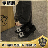Women 2025 Summer New Small Design French Pointed Shoes With Small Fragrant Feng Shui Drilling