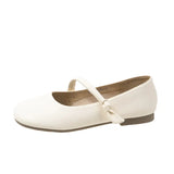 Zingj Mary Jane Spring And Summer Round Head Versatile Fairy Wind Single Shoes Female Shallow Mouth Bean Shoes Gentle Wind Late Late Shoes-Outfit