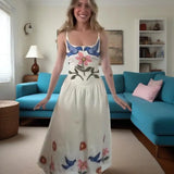 Summer New Women's Clothing Printing Fresh And Pure Temperament Waist