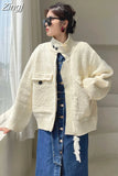 Vintage Knitted Cardigan Jacket Women Korean Style Streetwear Casual Loose Long Sleeve Sweater Knit Coat Woman