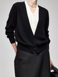 The Autumn Of 2025, The New Gentle And Comfortable Niche Fake Two Soft Cashmeal Wool Folded Knitted Cardigan