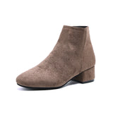 Boots Women's Boots Autumn Women's Style Korean Version Of The Fashion Style Coarse And Solid Color Round Head Casual Thin Short