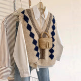 Goods V-Neck Knitted Vest Women's 2025 New Autumn And Winter Winter Wear Shoulder