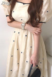 Dress Women Floral Duie Korean Style Short Sleeve Casual Office Ladies Loose Dresses Modis 2023 Fashion Spring Dress