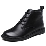 Single-Shoe Women's Flat-Bottomed Casual Women's Shoes Autumn New Martin Boots With Flat-Bottomed Soft Leather Short