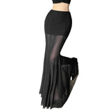 New Women's Clothing In The Autumn Of 2024, The Body-Repair Perspective Solid-Color High-Waisted Mesh Half-Body