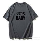 New Letter Pure Cotton T-Shirt Women Simple Basic Short-Sleeved Top Women's Free-Fitting