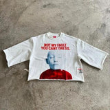 New Five-Point Collar Collar Top T-Shirt NAT Popular Print Trend Street Men's Short