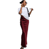 Zingj And Summer New Simulation Silk Skirt Satin Bread Hip Skirt Women Casual Color Tintail