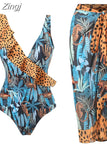 Piece Sets Swimsuit Cover-up Women Clothes Crop Tank Tops Bodysuits And Skirt Fitness Skinny Outfit 2 Piece Suit 2023