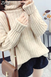 women's Turtleneck Sweaters 2023 Winter Tops Sweater for Women casual Pullover Jumper Long Sleeve Knitted Sweater