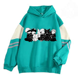Color Edight Anime Characters Print Hooded Hooded Hoodie Casual Loose Hot
