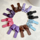 Pure-Color Lightweight Flat-Bottomed Slippers Women Wearing Beach Outside The Beach Cool