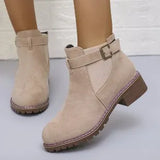 Short Boots In The Autumn And Winter Of 2025, Women With Thick And Velvet Noodles With One-Sightening Black Martin