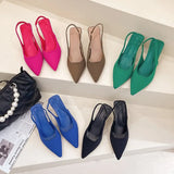 Summer New Pointed Thin Heel Single Shoes Behind The Empty Sandals High Heels Muller