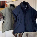 Cotton Vest Women Autumn And Winter 2025 Oceanic New Small Fragrant European Horse Sandwich Muffin Cotton