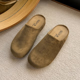 Slippers Women Wear 2025 Spring Explosion Of Thick Soles Of Lazy Shoes Retro Bag Head Half