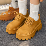 Zingj Leather Shoes Men's Autumn And Winter Business Dress Black Thick Increased Round Men's Big Head Shoes