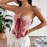 New Products In The Wind Design Woven Petals Under The Zip Chain Tied Fish Bone Small Top