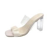 Red Cold Slippers Women Wear 2025 New Fairy Wind Korean Version Of The Coarse And Fashion Side High And