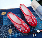 Zingj Mesh Shoes Embroidered Sandals Cloth Shoes Women Summer Fashion Mesh Embroidered Women Sandals