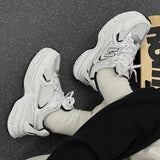 Shoes Women 2025 Autumn New Fashion Thick-Soled Lightweight Mesh Breathable Korean Version Of Casual Sports Shoes