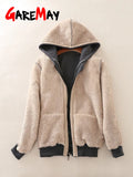 Women's Warm Casual Hoodie Jacket Ladies Thick Velvet Long Sleeve Zipper Lamb Cashmere Hoodies Female