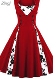 5XL Big Size Women Robe Pin Up Dress Retro Vintage 1950s 60s Rockabilly Swing Summer female Dresses Elegant Tunic