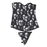 Cardinian Girded Court Bodysuit Simple Shoulder Strap Bouquet On The