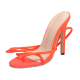 Wish Size 2025 Summer New Dew Women's Fine Heeled Sandals 43-Yard Bonded Women's