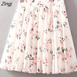 Women 28 Colors Fashion Simple Elastic Waist Summer Elegant Student Folds All-match Ulzzang Female Leisure Floral