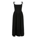Lace Up Corset Black Maxi DressOutfit