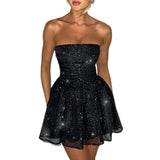 Zingj Hot Selling With Chest Temperament Fashion Gauze Small Dress Backless Dress