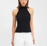 New Design Feel Sleeveless Women Wear Beautiful Shoulder French Neck Vest Women's