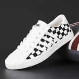 Men's Shoes 2025 Autumn Men's Canvas Shoes Korean Trend Chessboard Shoes Autumn Comfortable Casual Shoes Men's