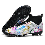 Autumn New High-Top Football Shoes Artificial Grass Men's Large-Size Training Sports Grass Football
