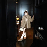 Collar Dyed Sharp Bows Eco-Friendly Fur Fur Coat Women Winter Lazy Plus Thick Hair