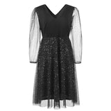 And Summer New Women's Clothing Large-Size Dress V-Neck Temperament To Do High-End Dress