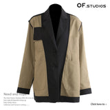 New Overweight Worker Butterfly Burning Flowers Loose-Render Version Of The Blazer Top