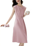 High-Taught Commuting Waist Temperament Dress In The Summer Of 2025 New Cover Sleeves Thin Senior Sense Skirt