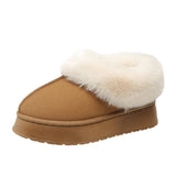 Slippers Women Wear Fur In One Package Snow Boots 2025 New One-Legged Warm Cotton