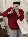 2025 New Lazy Korean Sweater Cardigan Women's Soft Sheeps Pits Button Sweater Dark